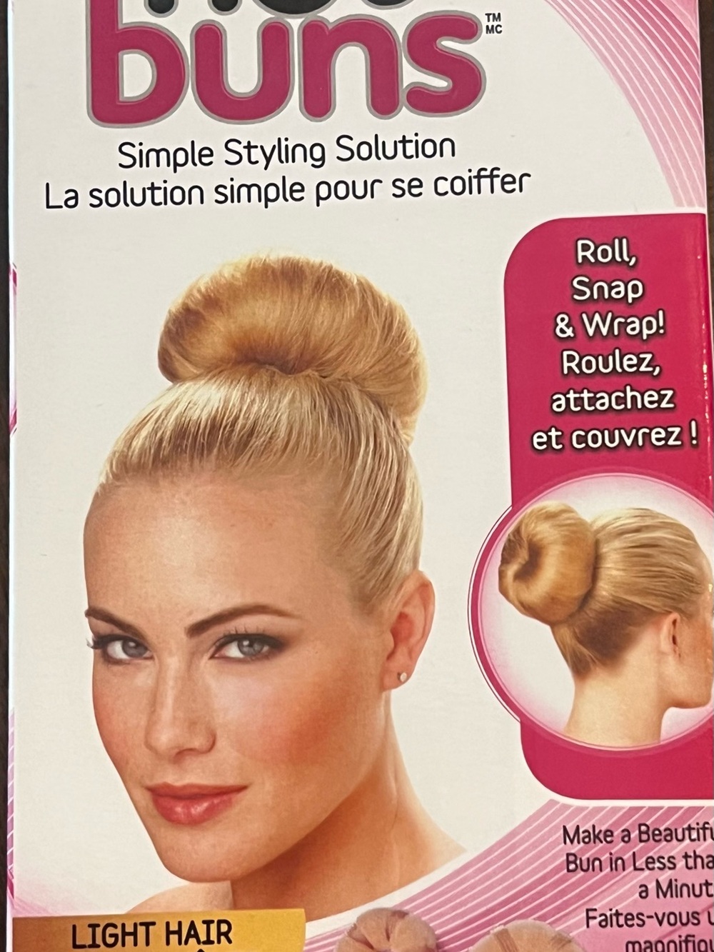 Hot Buns Simple Styling Solution Hair Bun - Light Blonde "As Seen on TV"